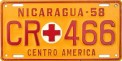 Nummernschilder / Kfz-Kennzeichen Nicaragua 1958 1950er