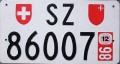 Nummernschilder / Kfz-Kennzeichen Schweiz 1982 1980er